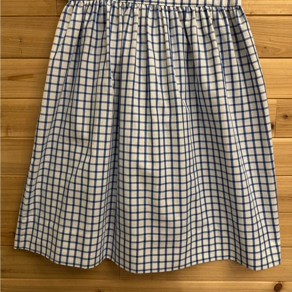 Vintage Kelly’s Kids Size 7 Blue White Gingham Strawberry Bee Tank Dress Summer - Picture 4 of 9